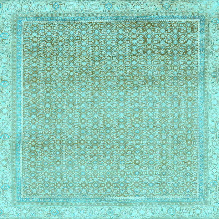 Square Machine Washable Abstract Light Blue Modern Rug, wshabs2109lblu