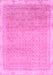 Machine Washable Abstract Pink Modern Rug, wshabs2109pnk