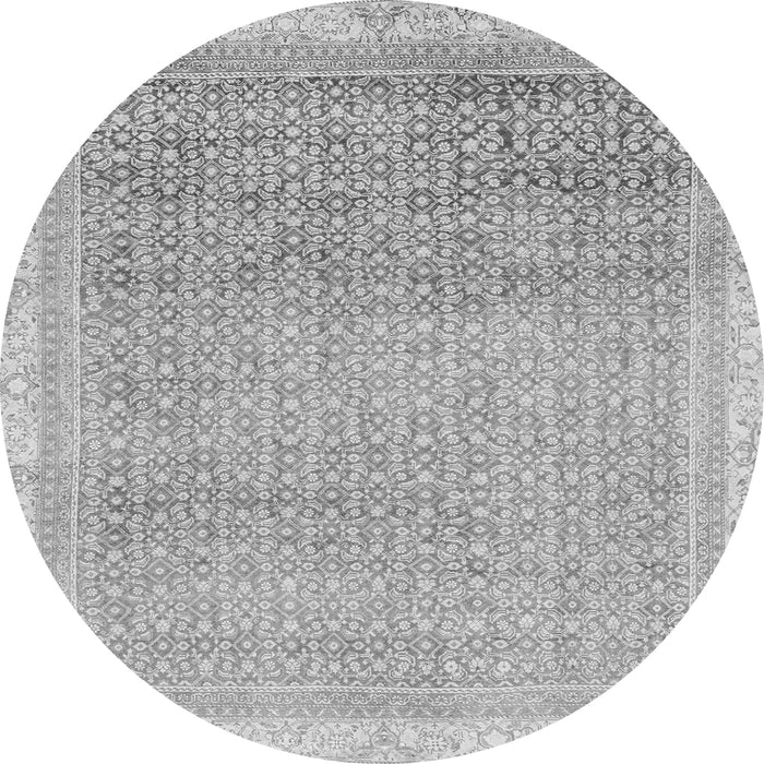 Round Abstract Gray Modern Rug, abs2109gry