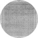 Round Abstract Gray Modern Rug, abs2109gry