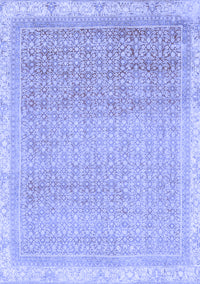 Abstract Blue Modern Rug, abs2109blu