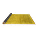 Sideview of Abstract Yellow Modern Rug, abs2109yw