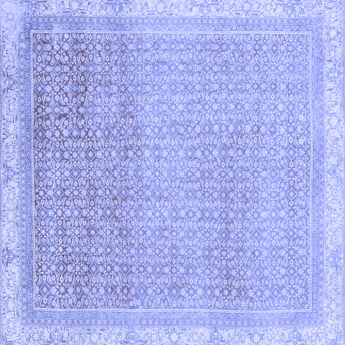 Square Machine Washable Abstract Blue Modern Rug, wshabs2109blu
