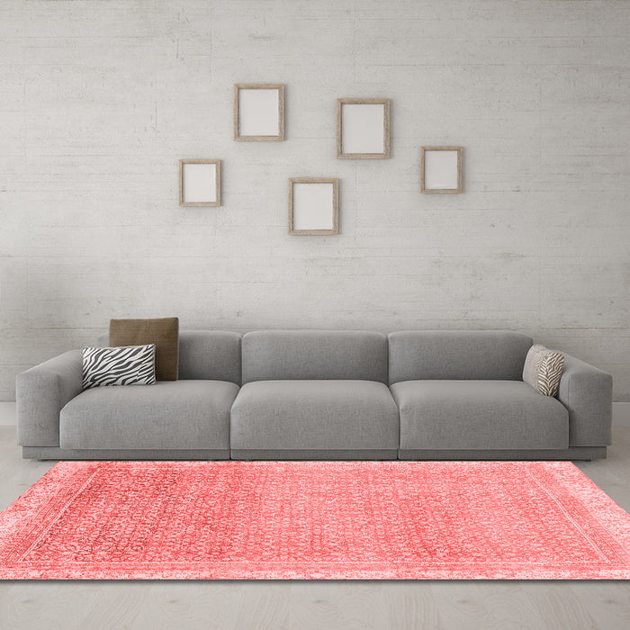 Modern Red Washable Rugs