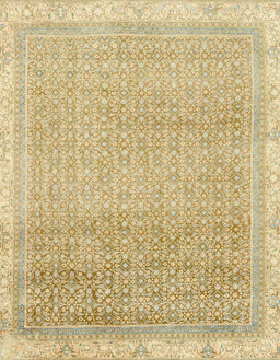 Abstract Brown Gold Modern Rug, abs2109