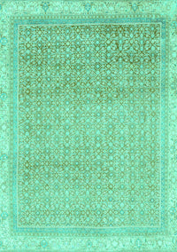 Abstract Turquoise Modern Rug, abs2109turq