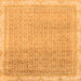 Square Abstract Orange Modern Rug, abs2109org