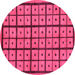 Round Abstract Pink Modern Rug, abs210pnk