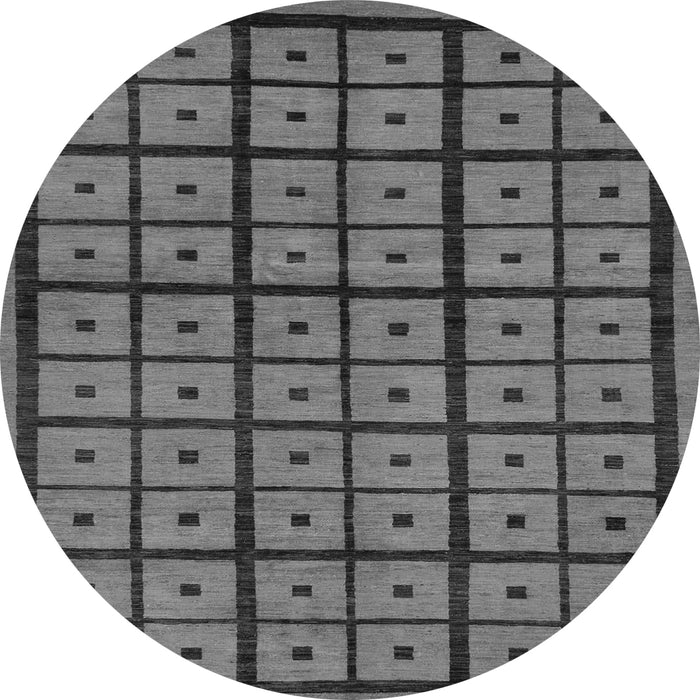 Round Machine Washable Abstract Gray Modern Rug, wshabs210gry