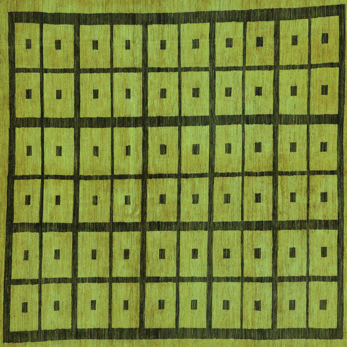 Square Abstract Turquoise Modern Rug, abs210turq