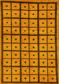 Abstract Yellow Modern Rug, abs210yw