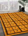 Abstract Dark Orange Modern Rug in Family Room, abs210