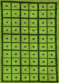 Abstract Green Modern Rug, abs210grn