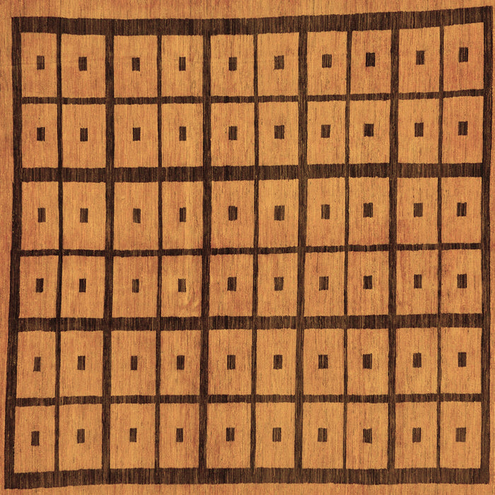 Square Machine Washable Abstract Brown Modern Rug, wshabs210brn