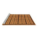 Sideview of Machine Washable Abstract Brown Modern Rug, wshabs210brn