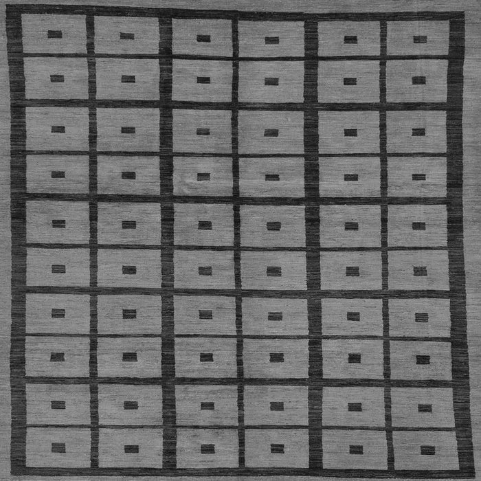 Square Abstract Gray Modern Rug, abs210gry