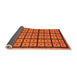 Sideview of Abstract Orange Modern Rug, abs210org