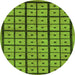 Round Abstract Green Modern Rug, abs210grn