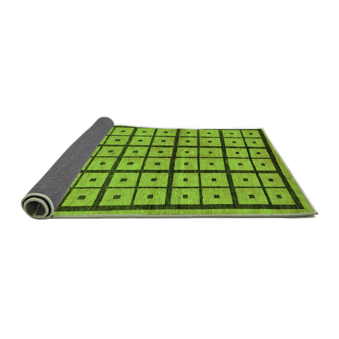 Sideview of Abstract Green Modern Rug, abs210grn