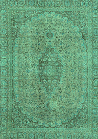 Abstract Turquoise Modern Rug, abs2110turq