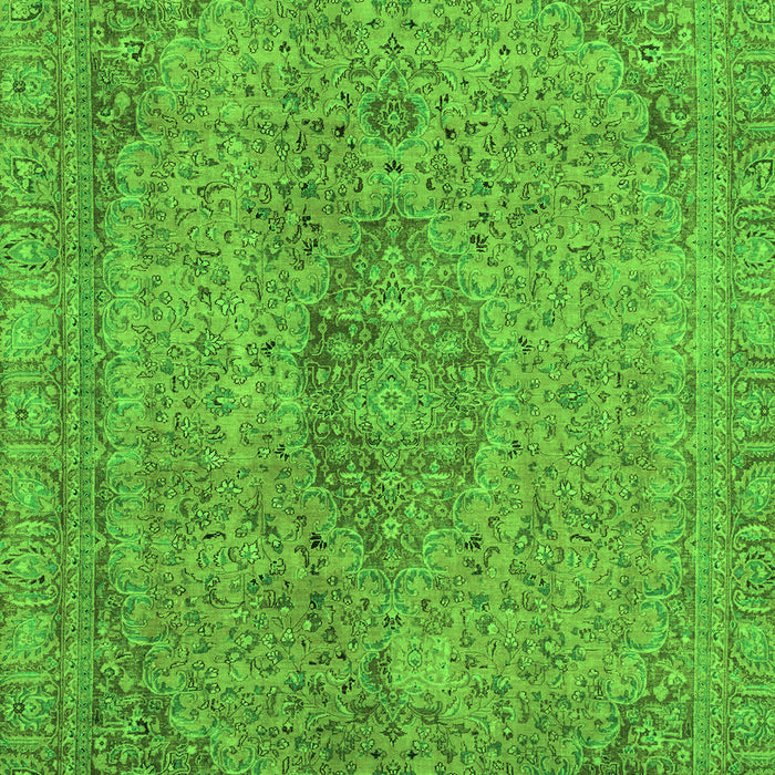 Machine Washable Abstract Green Modern Area Rugs, wshabs2110grn