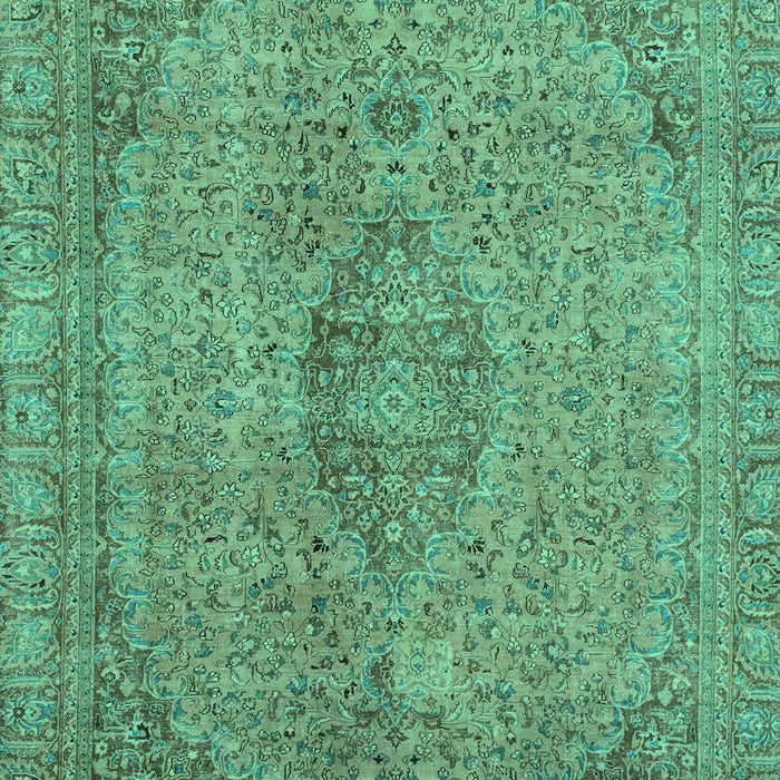 Machine Washable Abstract Turquoise Modern Area Rugs, wshabs2110turq