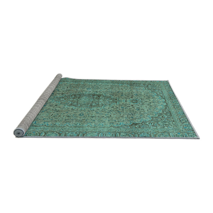 Sideview of Machine Washable Abstract Light Blue Modern Rug, wshabs2110lblu