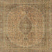 Square Machine Washable Abstract Light Brown Rug, wshabs2110