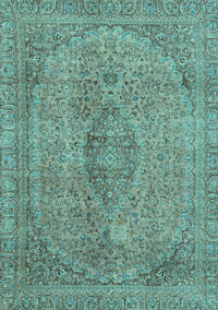 Abstract Light Blue Modern Rug, abs2110lblu