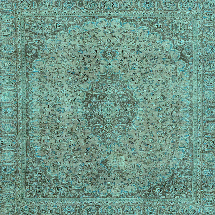 Square Abstract Light Blue Modern Rug, abs2110lblu