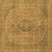 Square Abstract Brown Modern Rug, abs2110brn