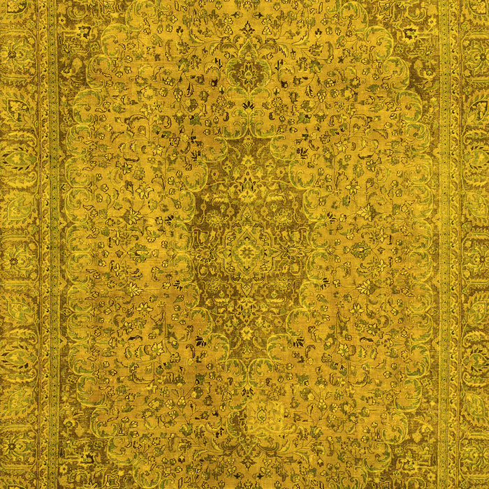 Machine Washable Abstract Yellow Modern Rug, wshabs2110yw