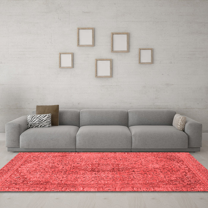 Modern Red Washable Rugs