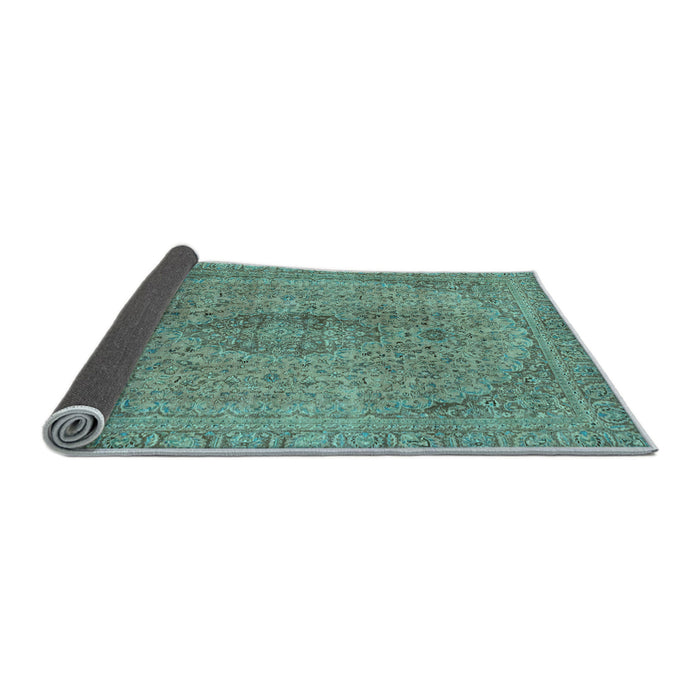 Sideview of Abstract Light Blue Modern Rug, abs2110lblu