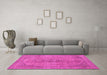 Machine Washable Abstract Pink Modern Rug in a Living Room, wshabs2110pnk