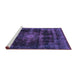 Sideview of Machine Washable Abstract Purple Modern Area Rugs, wshabs2111pur