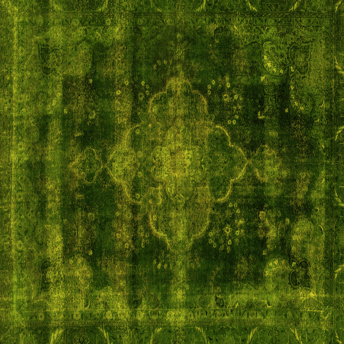 Square Abstract Yellow Modern Rug, abs2111yw