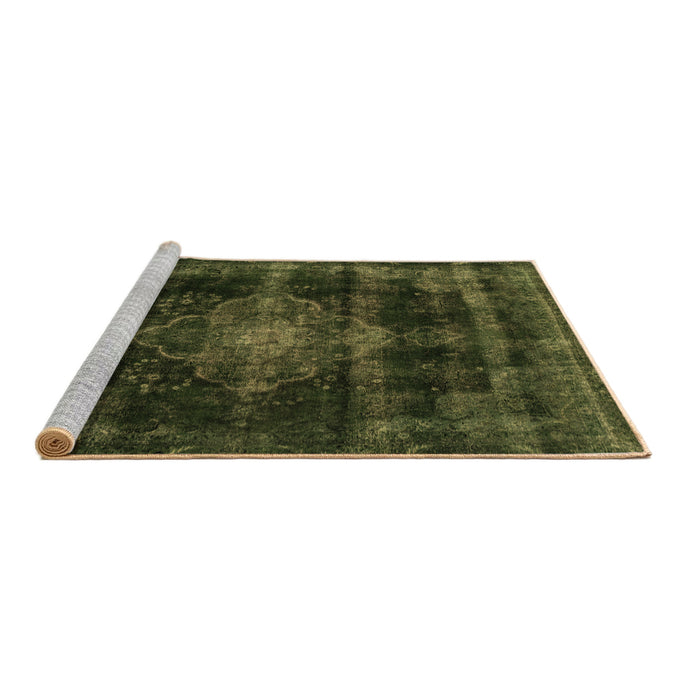 Sideview of Machine Washable Abstract Brown Modern Rug, wshabs2111brn