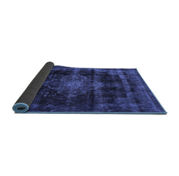 Sideview of Abstract Blue Modern Rug, abs2111blu