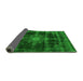 Sideview of Abstract Green Modern Rug, abs2111grn