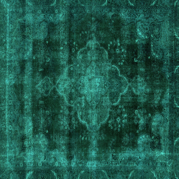 Square Machine Washable Abstract Turquoise Modern Area Rugs, wshabs2111turq