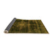 Sideview of Abstract Orange Modern Rug, abs2111org