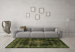 Machine Washable Abstract Brown Modern Rug in a Living Room,, wshabs2111brn