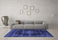 Machine Washable Abstract Blue Modern Rug, wshabs2111blu