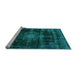 Sideview of Machine Washable Abstract Light Blue Modern Rug, wshabs2111lblu