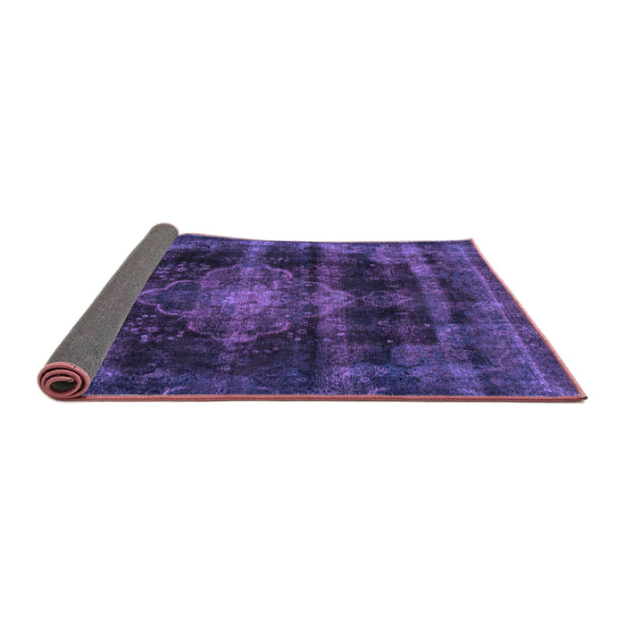 Sideview of Abstract Purple Modern Rug, abs2111pur