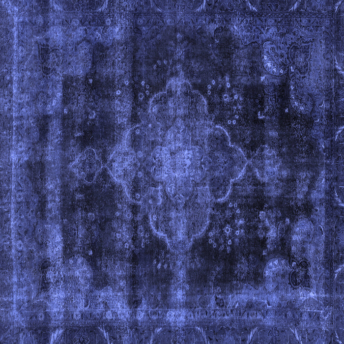 Square Abstract Blue Modern Rug, abs2111blu