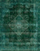 Abstract Deep Teal Green Modern Rug, abs2111