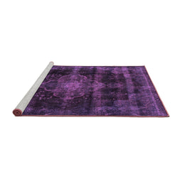 Sideview of Machine Washable Abstract Pink Modern Rug, wshabs2111pnk