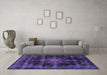 Machine Washable Abstract Purple Modern Area Rugs in a Living Room, wshabs2111pur